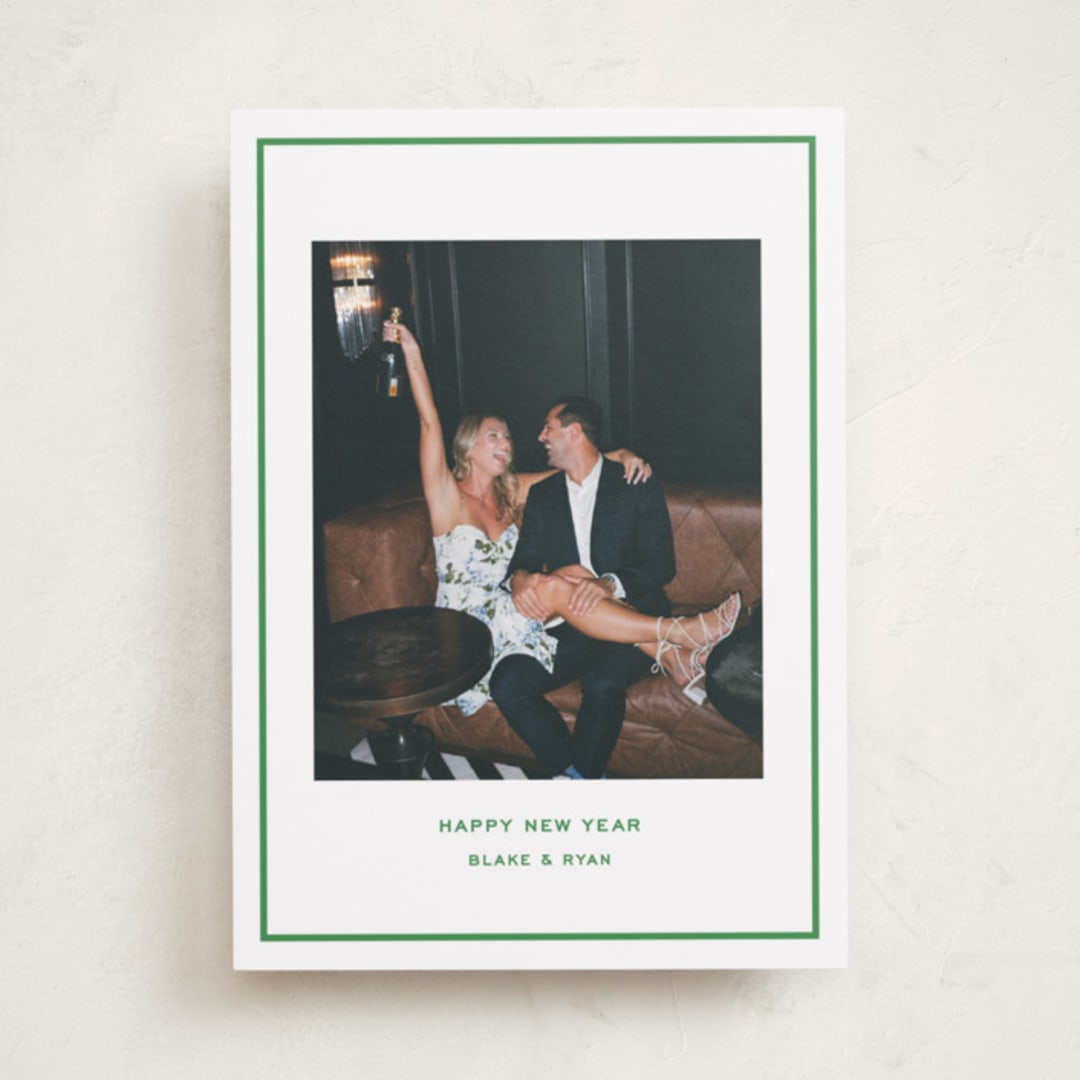 "Bowery" - Holiday Cards in Wreath by Megan Davis - Front