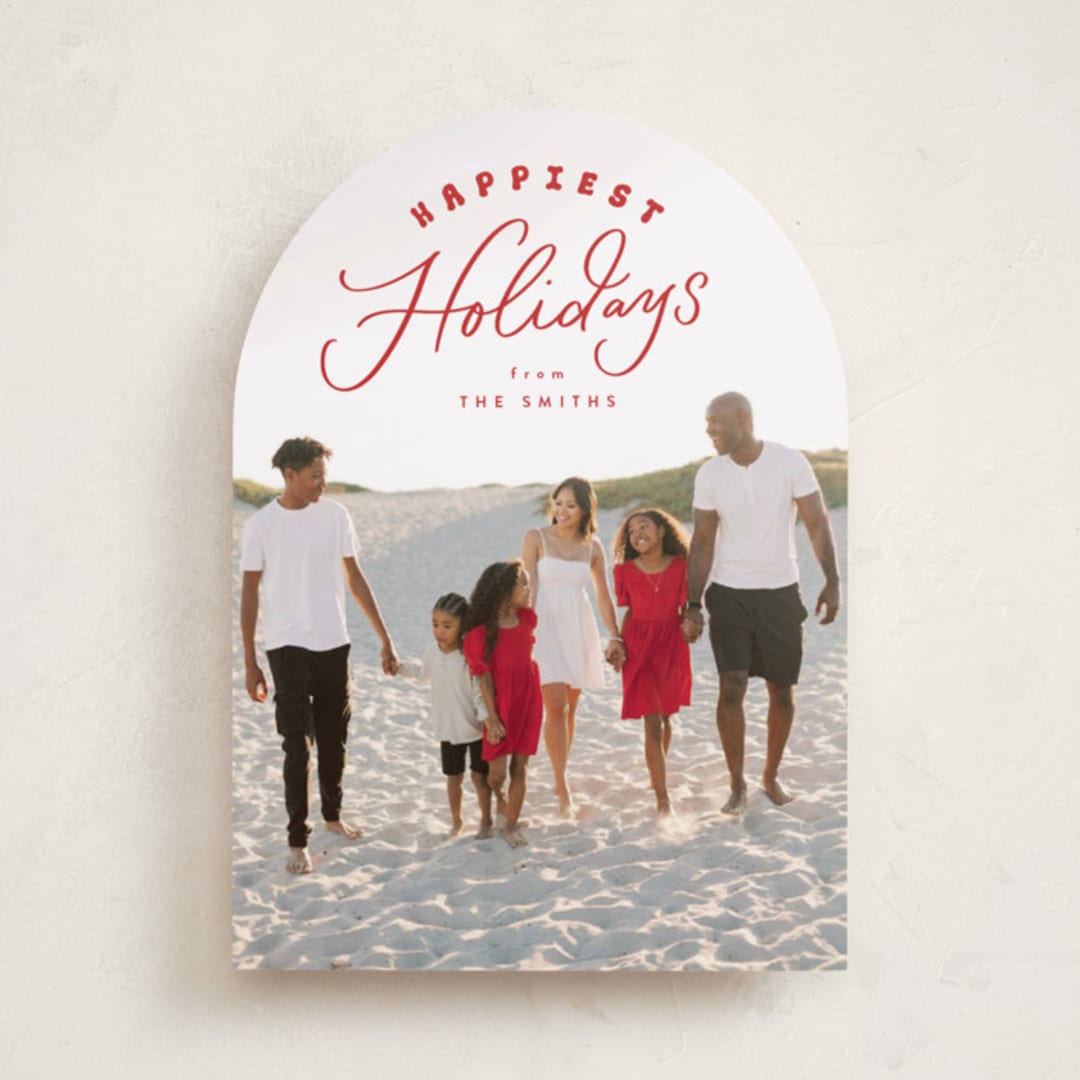"Paisley" - Holiday Cards in Candied Apple by Everett Paper Goods - Front