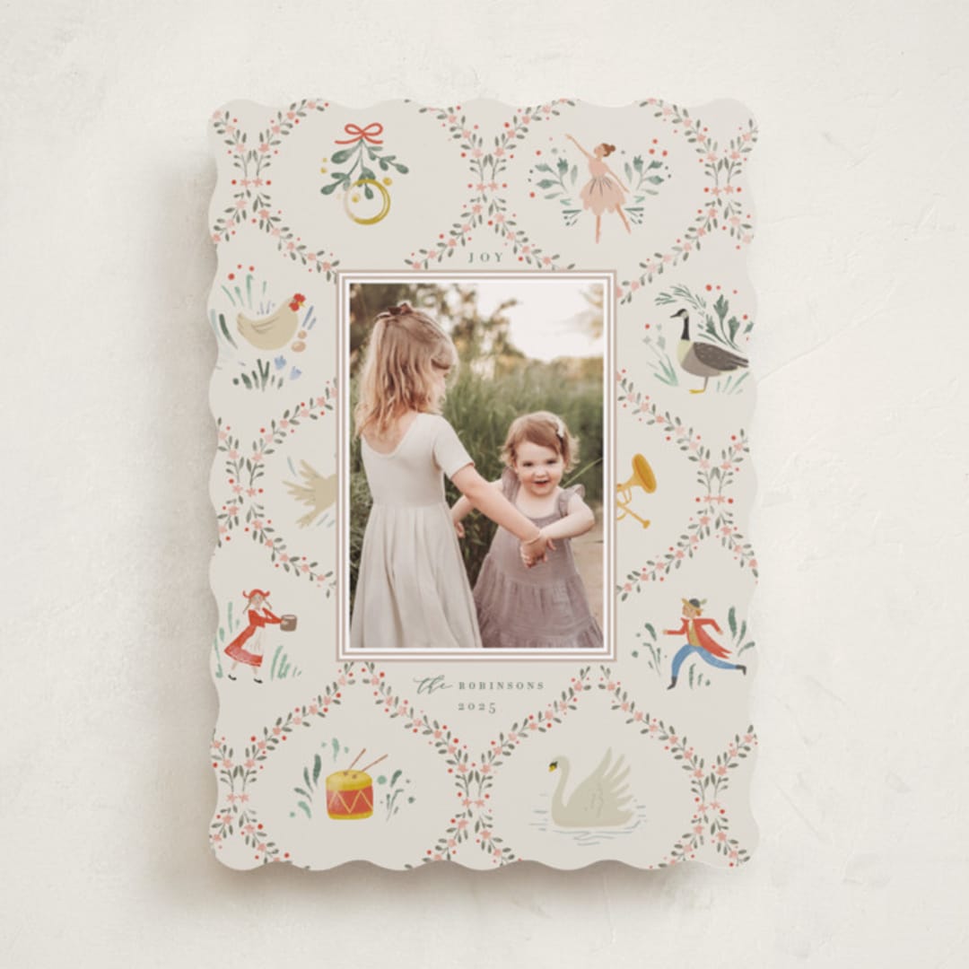 "Twelfth Day of Christmas" - Holiday Cards in Ivory by Hannah Williams - Front