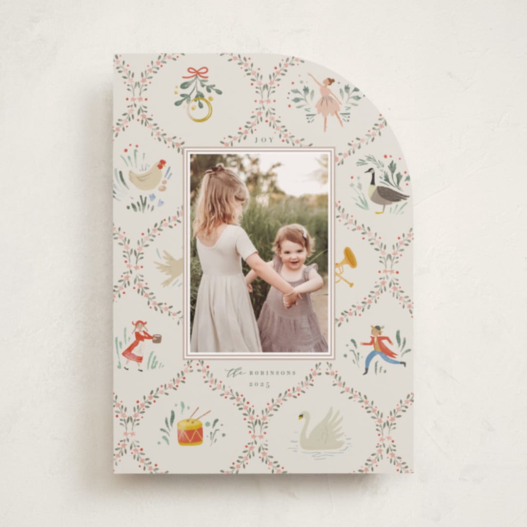 "Twelfth Day of Christmas" - Holiday Cards in Ivory by Hannah Williams - Front