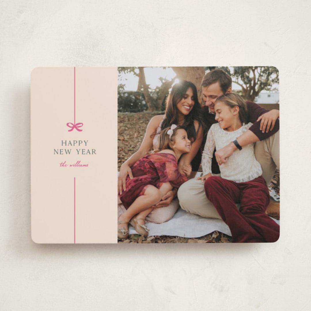 "Bow" - Holiday Cards in Gumdrop by Pixel and Hank - Front