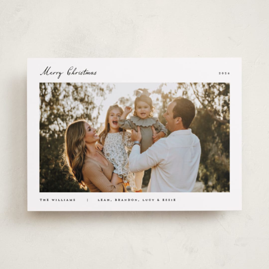 "Christmas Card" - Holiday Cards in Snowcap by Pixel and Hank - Front