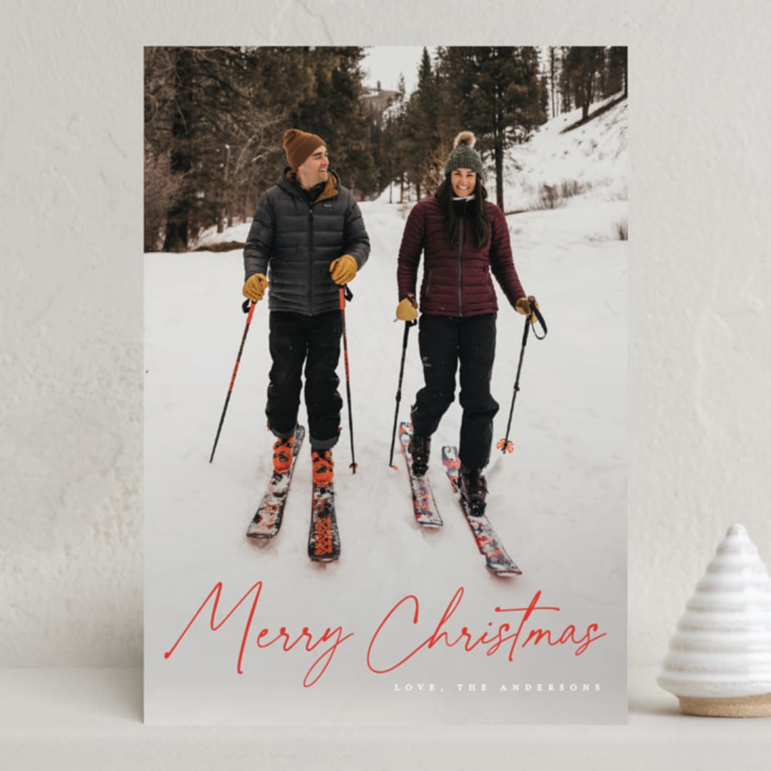 "Adorn" - Holiday Cards in Berry by MC Designs - Front