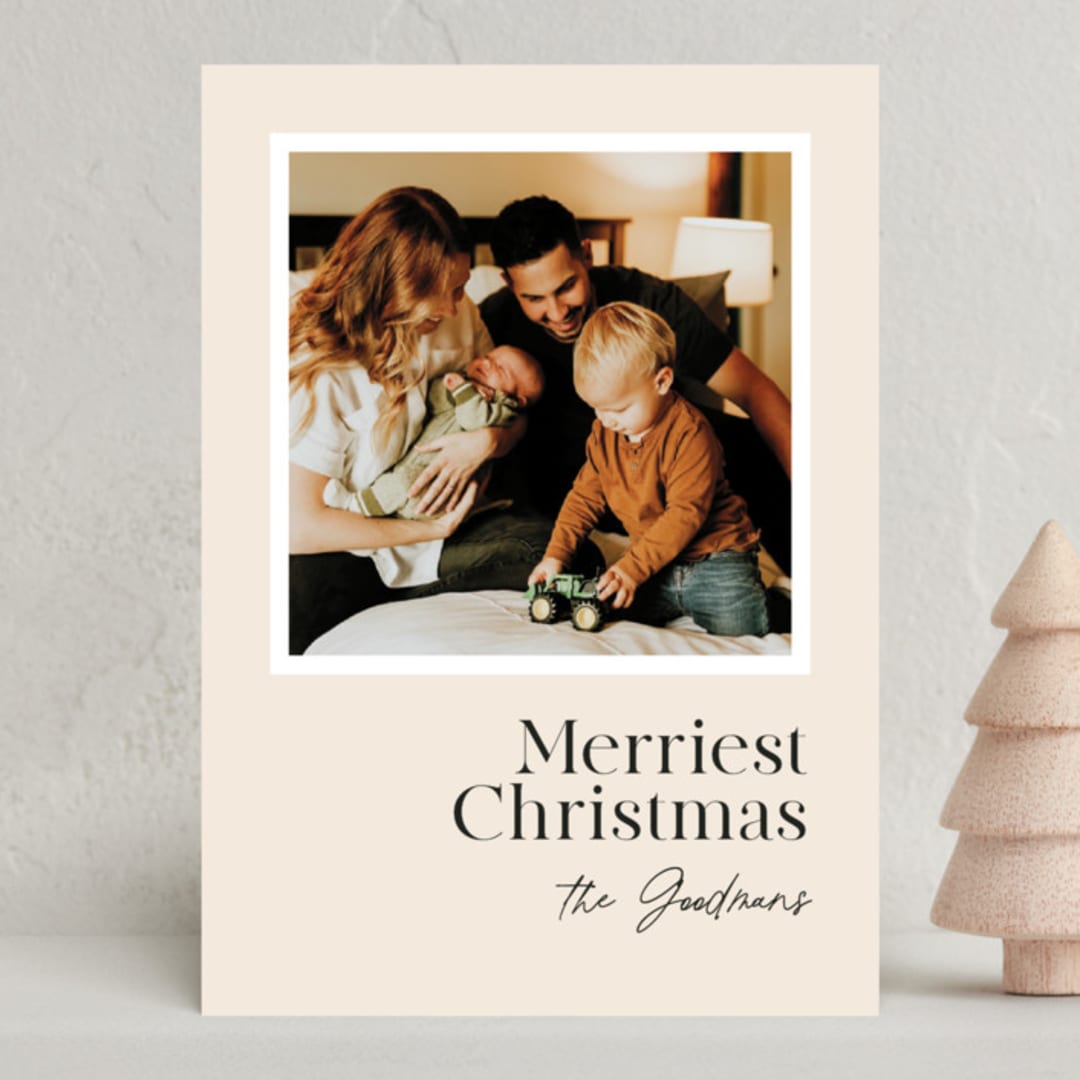 "Photo Snap" - Holiday Cards in Onyx by Genna Blackburn - Front
