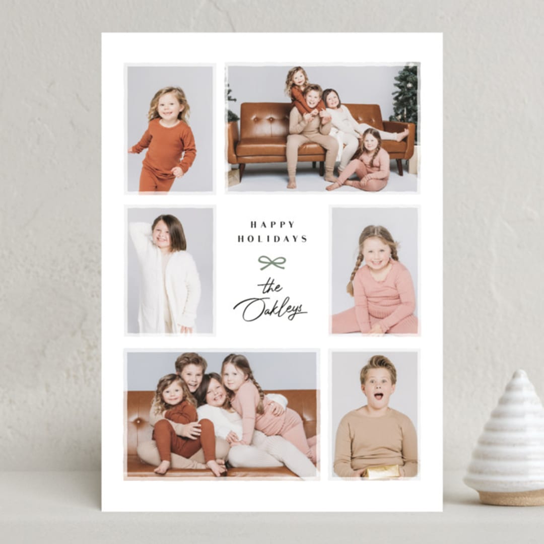 "too merry" - Holiday Cards in Sagewood by Design Lotus - Front