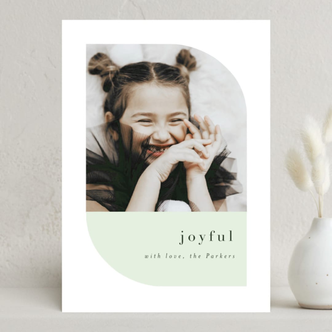 "The Curve" - Holiday Cards in Mint by AK Graphics - Front