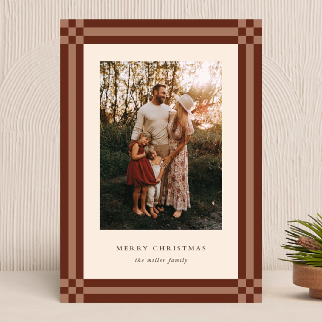 "Americana" - Holiday Cards in Mulled Wine by Ekko Studio - Front