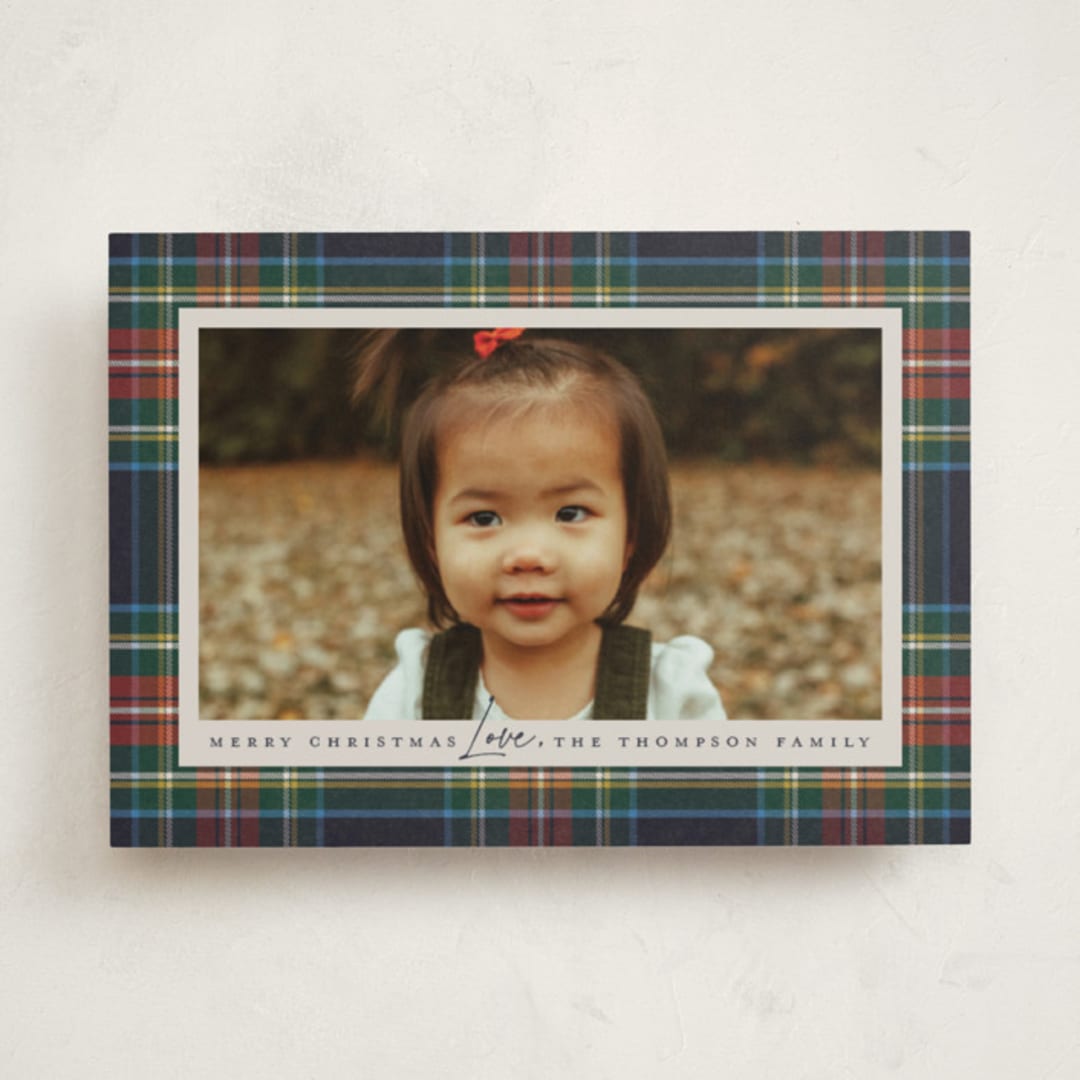 "Tartan" - Holiday Cards in Flannel by Wildfield Paper Co - Front