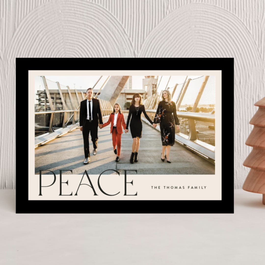 "bold border" - Holiday Cards in Coal by Ekko Studio - Front