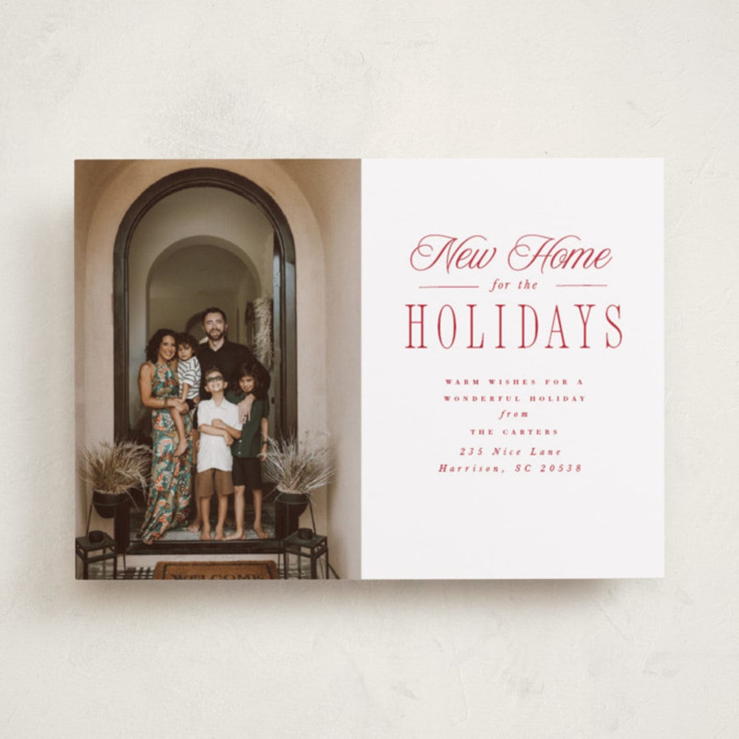 "New Home Holiday" - Holiday Cards in Cherry by Hannah Williams - Front