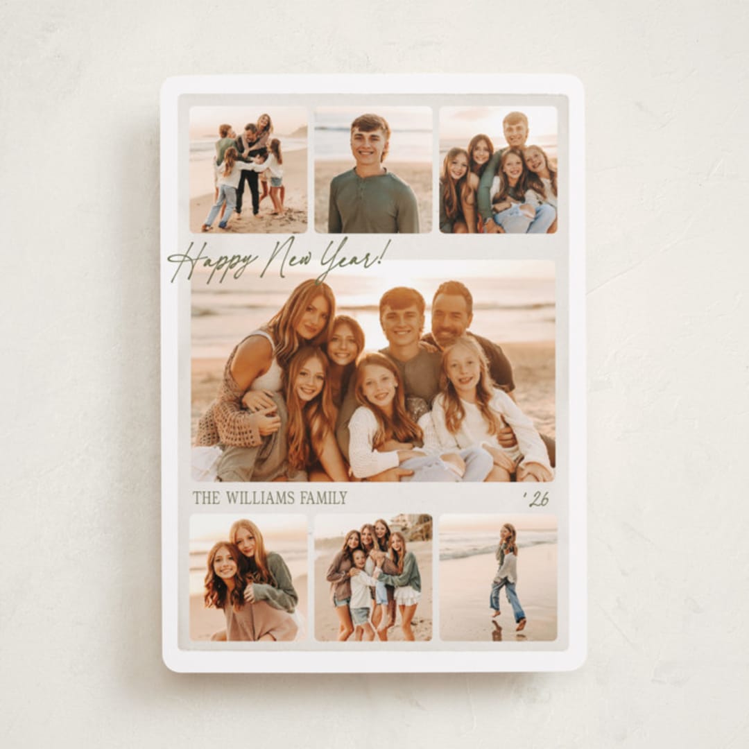 "Film Collage" - Holiday Cards in Snow by Robert and Stella - Front