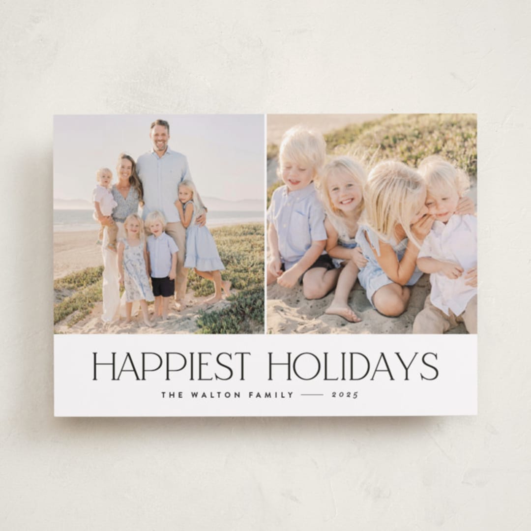 "serif" - Holiday Cards in Charcoal by JoAnn Jinks - Front