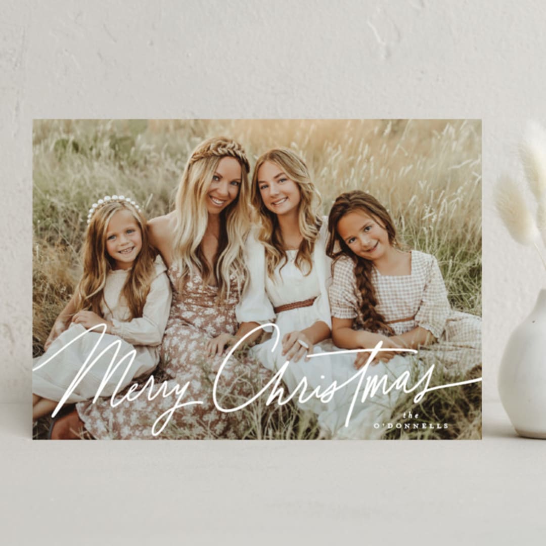 "Casual" - Holiday Cards in Frost by Everett Paper Goods - Front