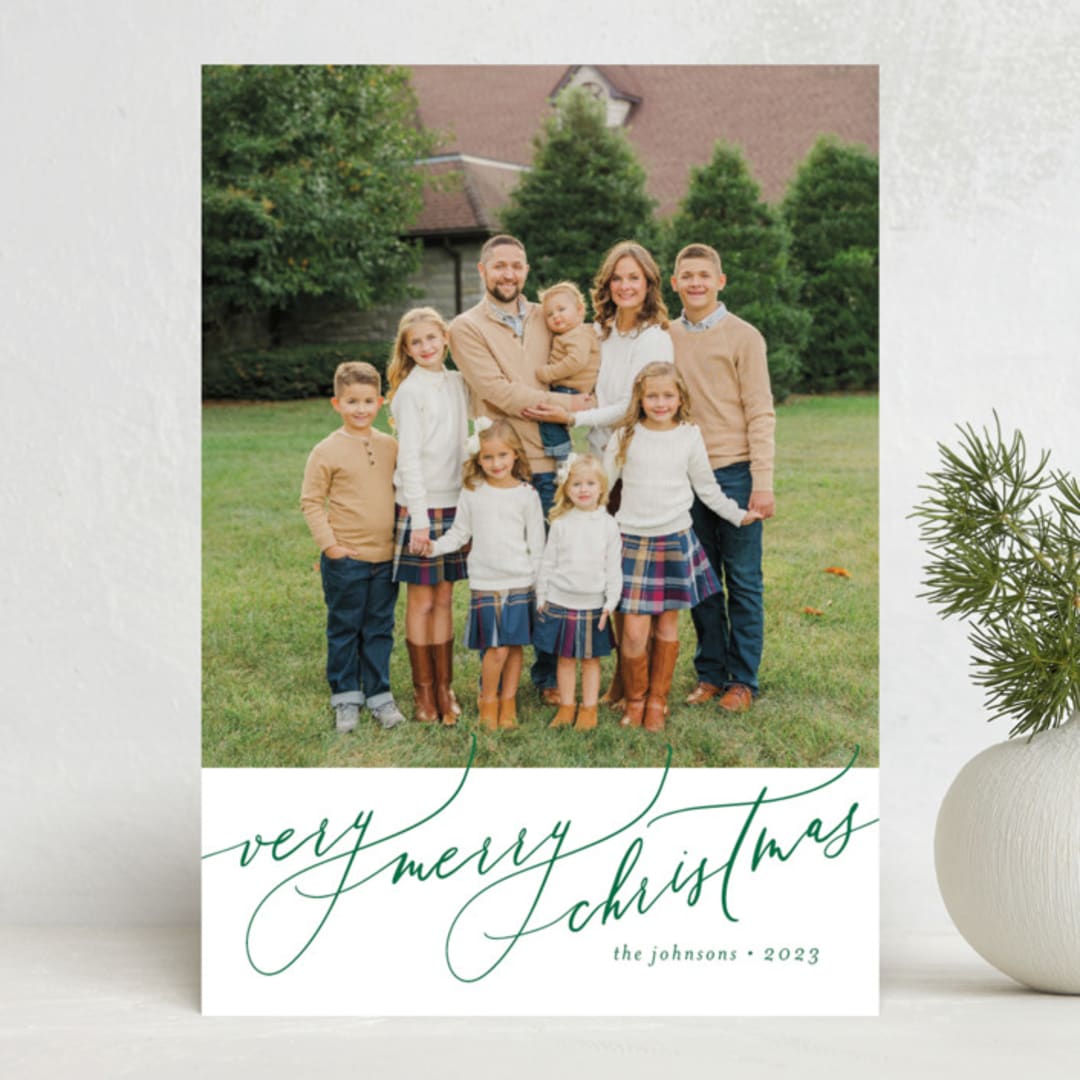 "Christmas Together" - Holiday Cards in Evergreen by Kimberly FitzSimons - Front