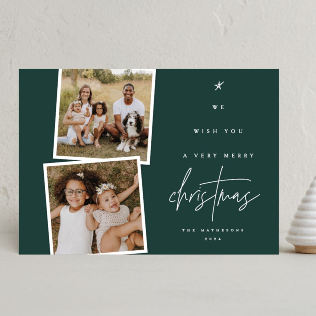 "Very Merry" - Holiday Cards in Forest by Kelly Schmidt - Front