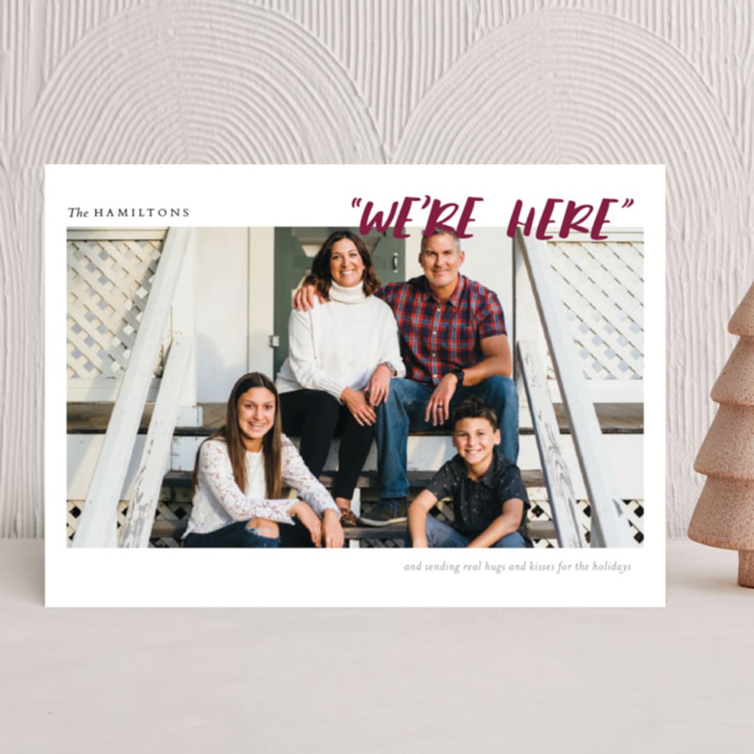 "conversational design" - Holiday Cards in Cranberry by amanda lawrence - Front