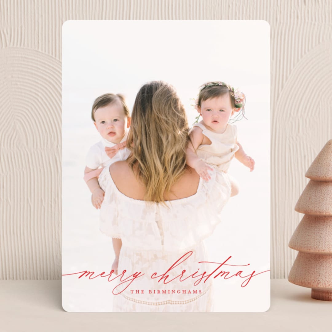 "Christmas Letter" - Holiday Cards in Candy Cane by Wildfield Paper Co - Front