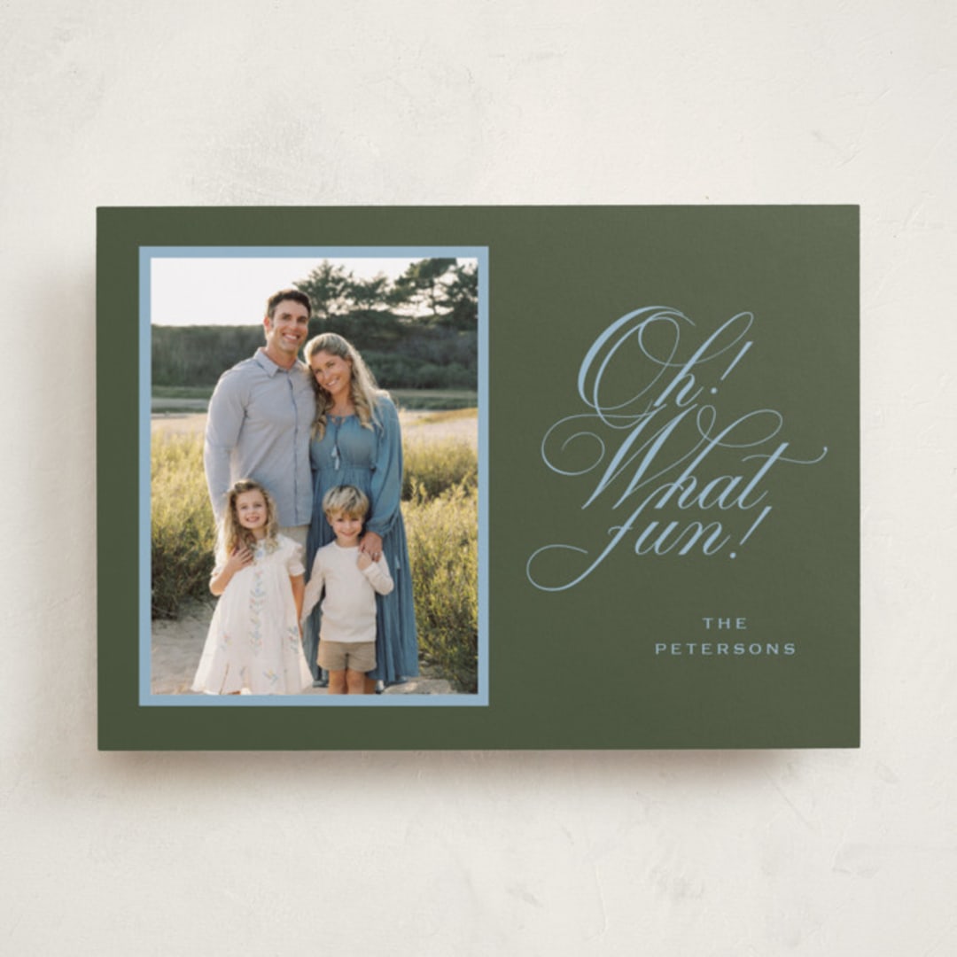 "Family Traditions" - Holiday Cards in Evergreen by Erin Hodges - Front