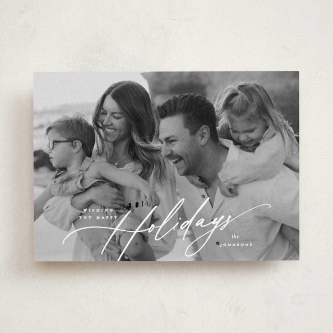 "Elegant Holiday" - Holiday Cards in Snow by Carolyn Nicks - Front