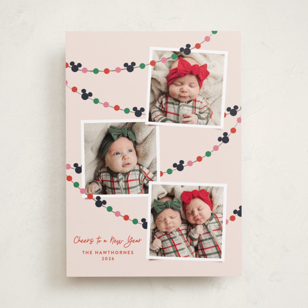 "Disney's Mickey Mouse Garland" - Holiday Cards in Frosting by Annie Holmquist - Front