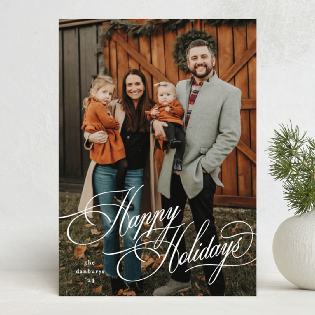 "Glide" - Holiday Cards in Snowfall by Jennifer Postorino - Front