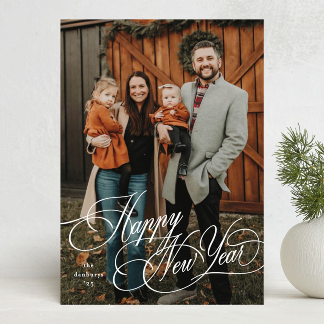 "Glide" - Holiday Cards in Snowfall by Jennifer Postorino - Front