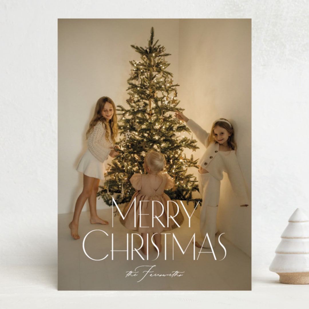 "Noël classique" - Holiday Cards in Frost by Benita Crandall - Front