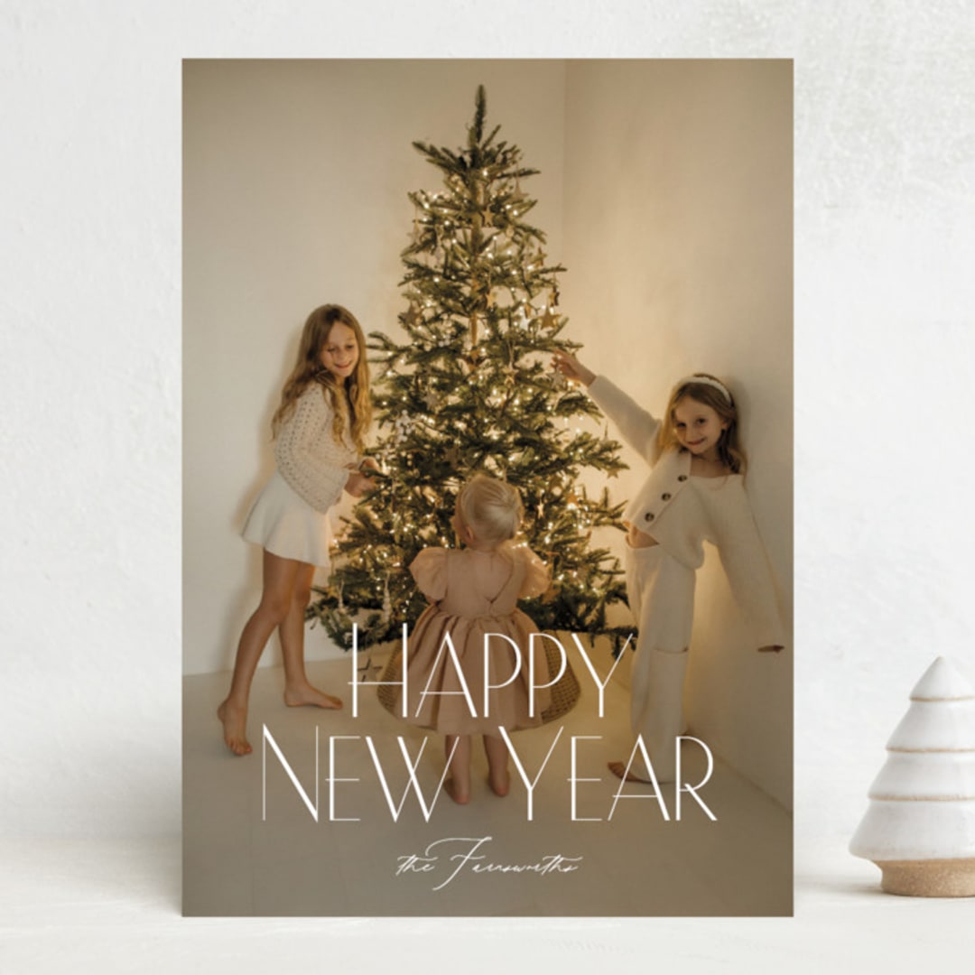 "Noël classique" - Holiday Cards in Frost by Benita Crandall - Front