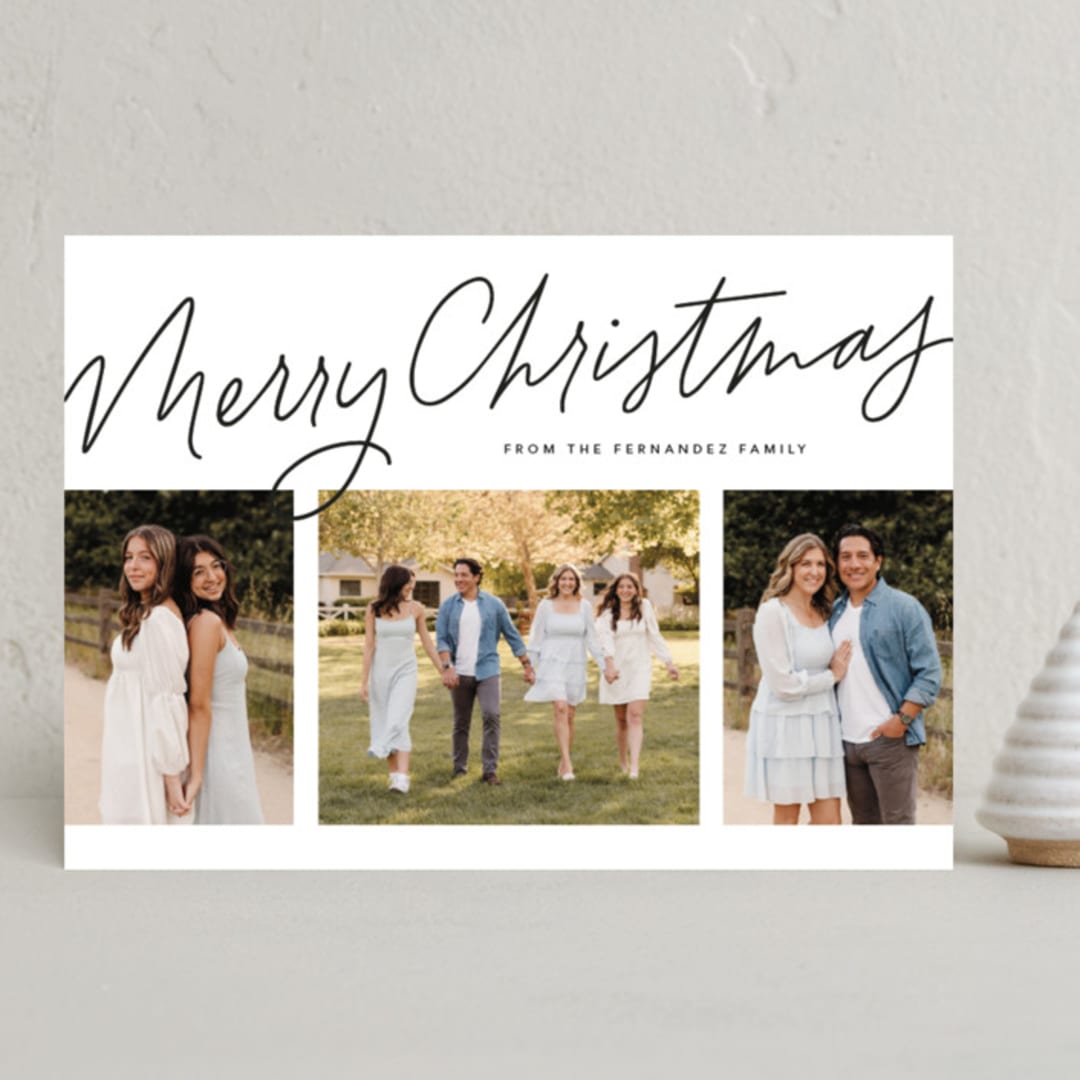 "We Three" - Holiday Cards in Penguin by Lea Delaveris - Front