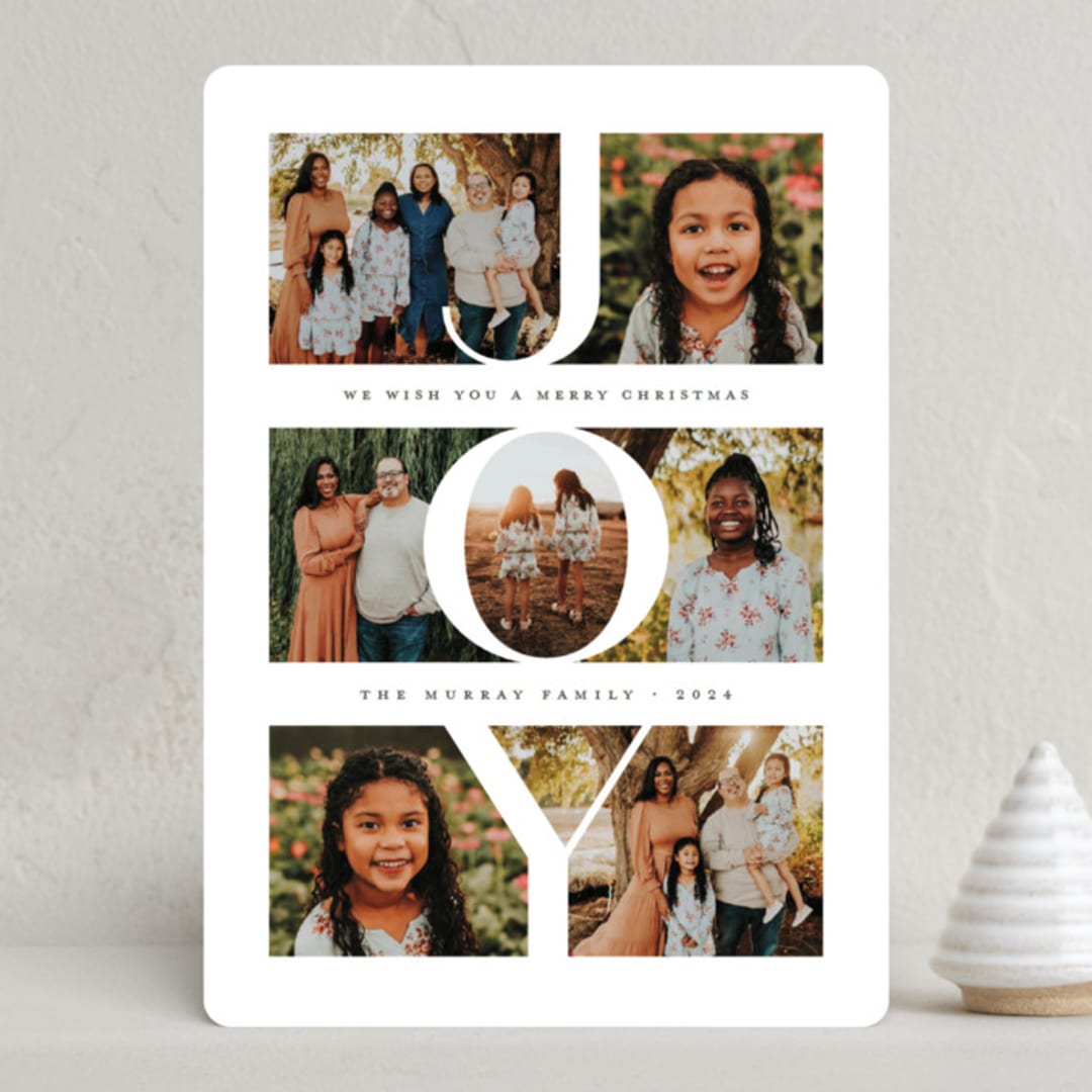 "Joy in Photos" - Holiday Cards in Snow by Lauren Chism - Front