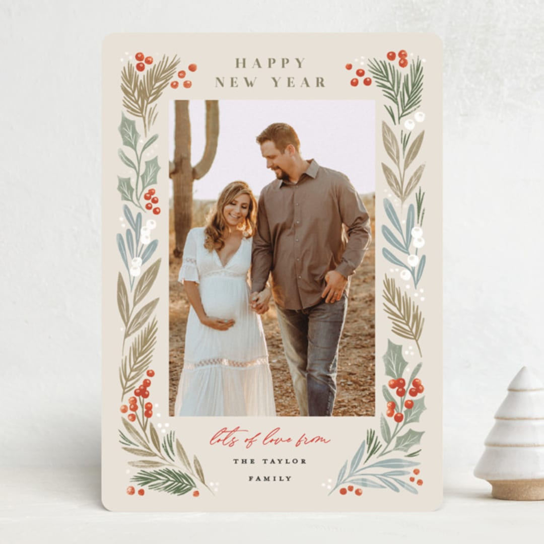 "Winter Collection Frame" - Holiday Cards in Ivory by Alethea and Ruth - Front