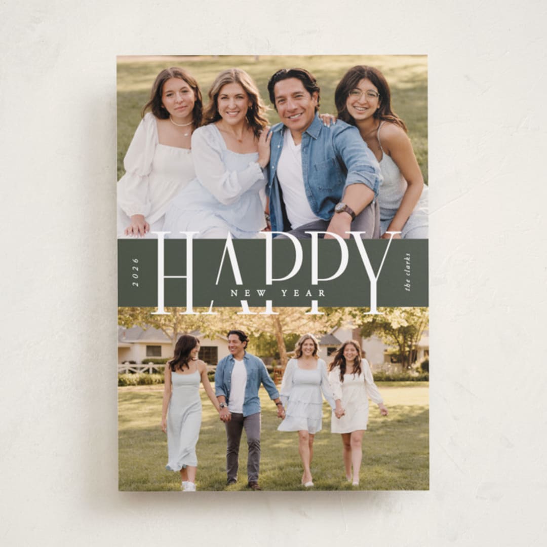 "Big Merry" - Holiday Cards in Pine by Brianne Larsen - Front