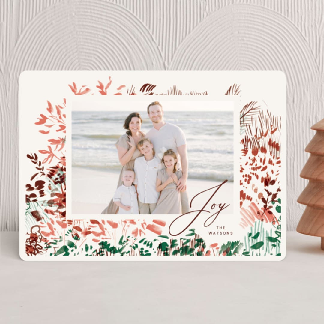 "Christmas Garden" - Holiday Cards in Crimson by Kayla King - Front