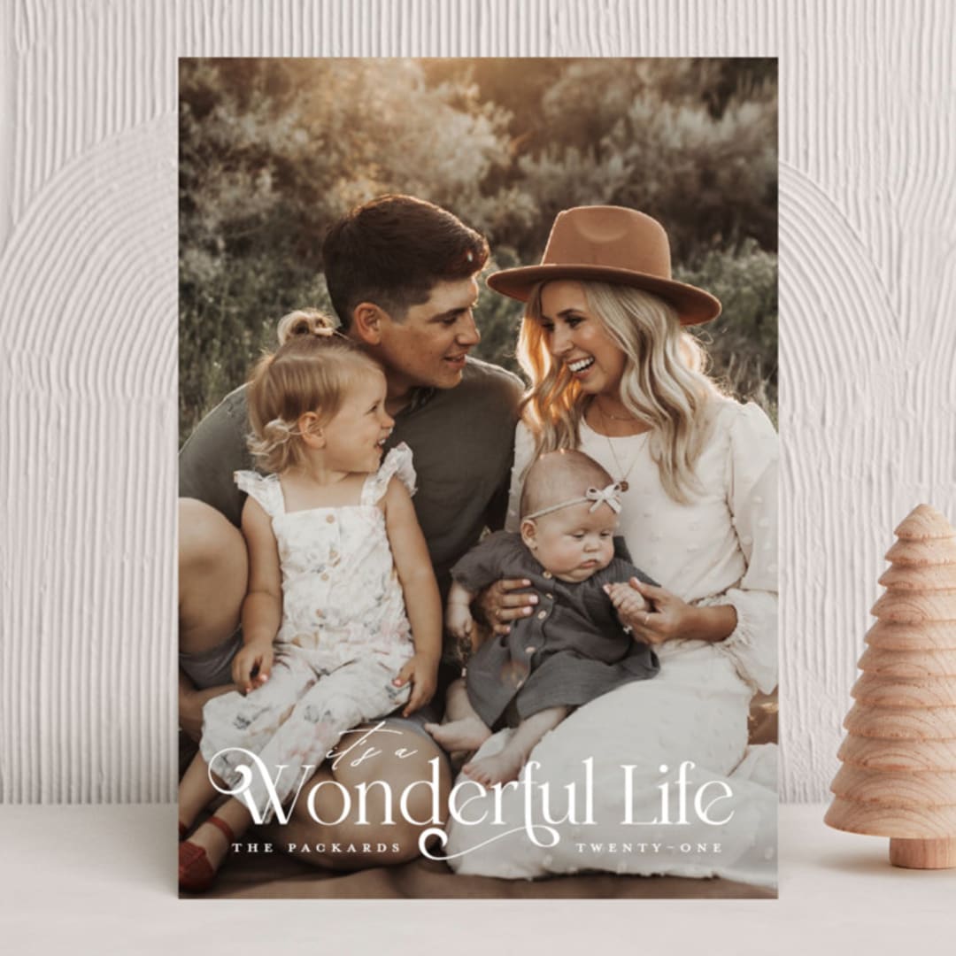 "Most Wonderful" - Holiday Cards in Icicle by Heather Cairl - Front