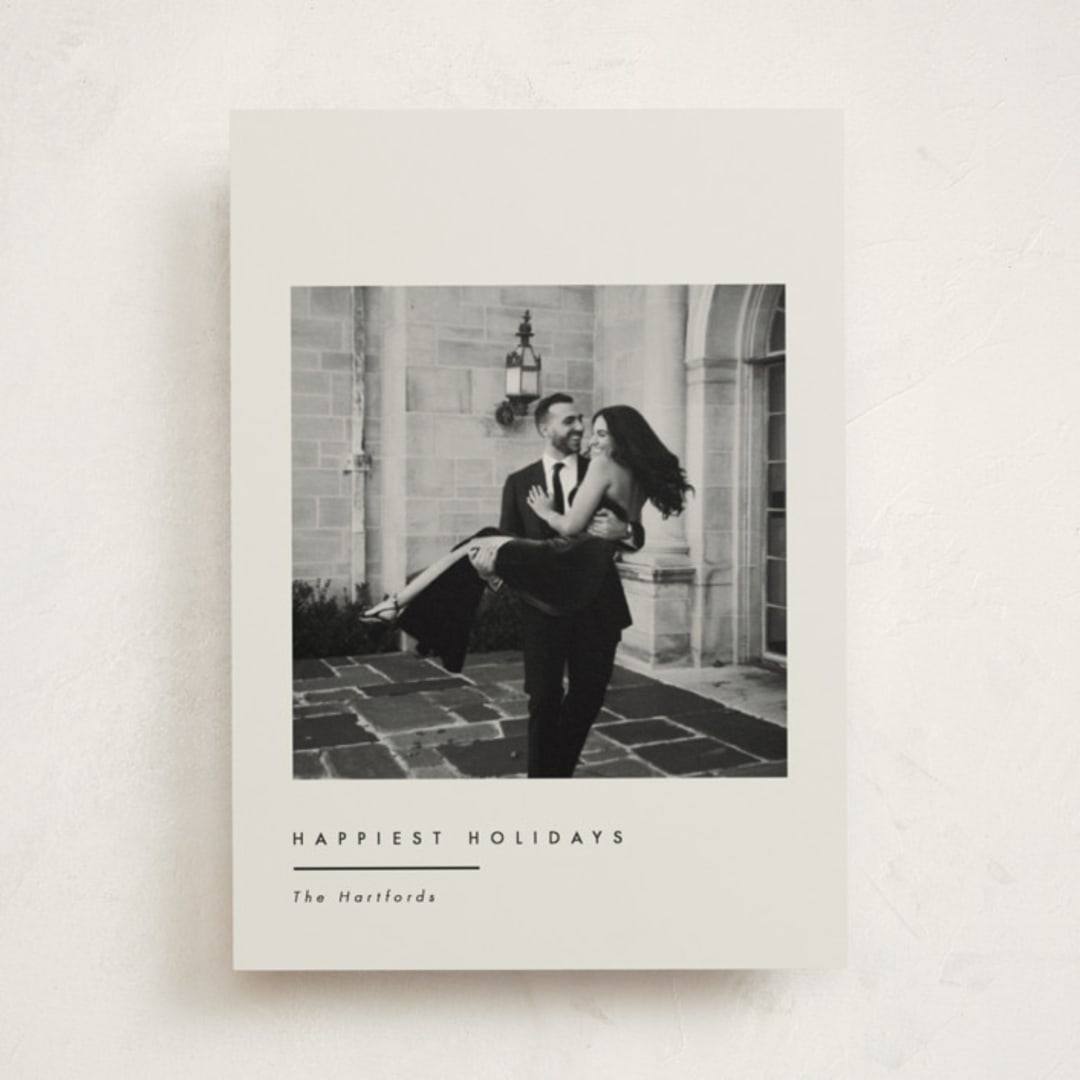 "Hartford" - Holiday Cards in Latte by Carolyn Nicks - Front