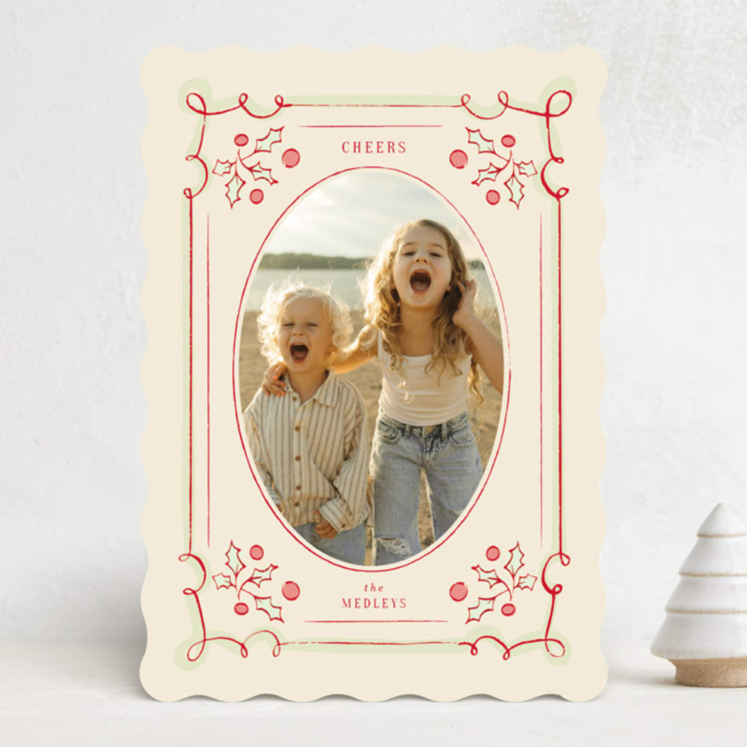 "Parisian frame" - Holiday Cards in Cream by Baumbirdy - Front