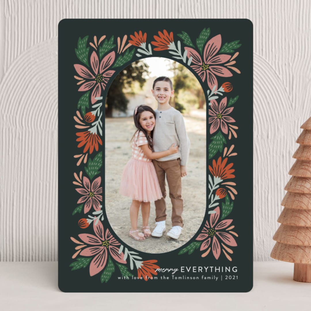 "arrangement" - Holiday Cards in Cobblestone by Jen Owens - Front