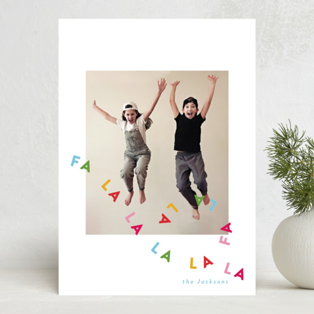 "Toboggan" - Holiday Cards in Sprinkles by Jackie Crawford - Front