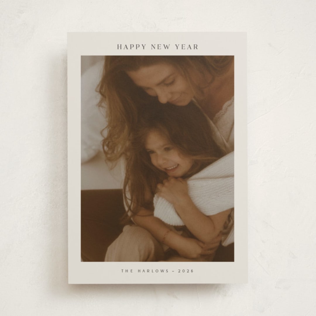 "Harlow" - Holiday Cards in Vanilla by Nicole Walsh - Front