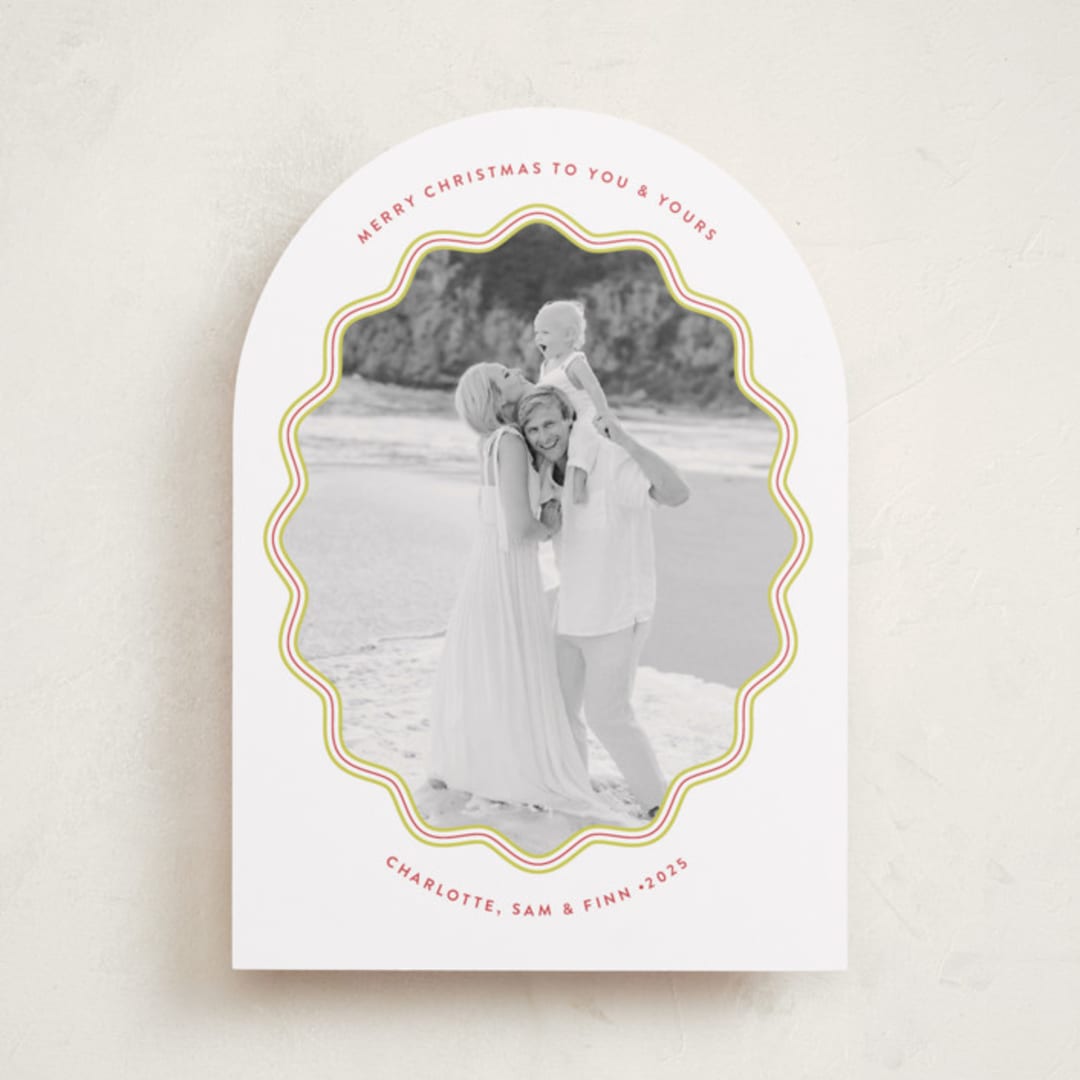 "Mirth" - Holiday Cards in Chartreuse by Alston Foster - Front
