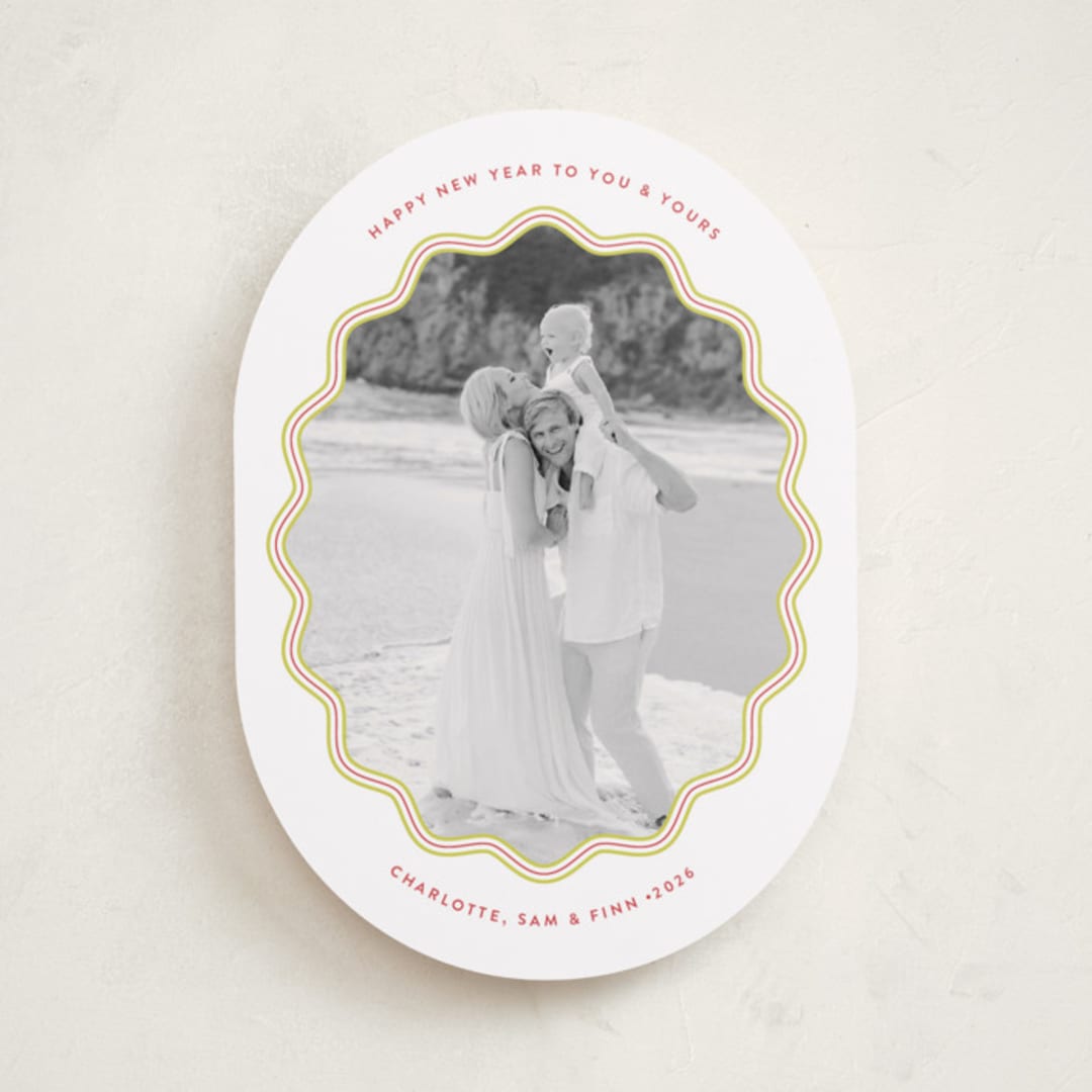 "Mirth" - Holiday Cards in Chartreuse by Alston Foster - Front