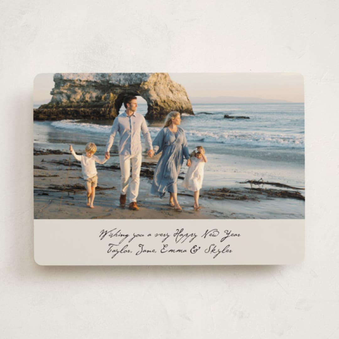 "Written Wish" - Holiday Cards in Ivory by Cass Loh - Front