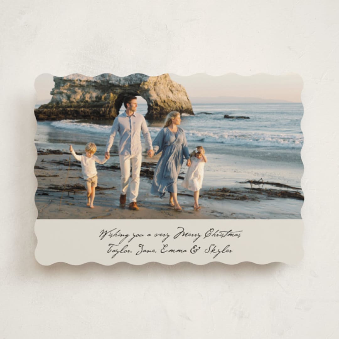 "Written Wish" - Holiday Cards in Ivory by Cass Loh - Front