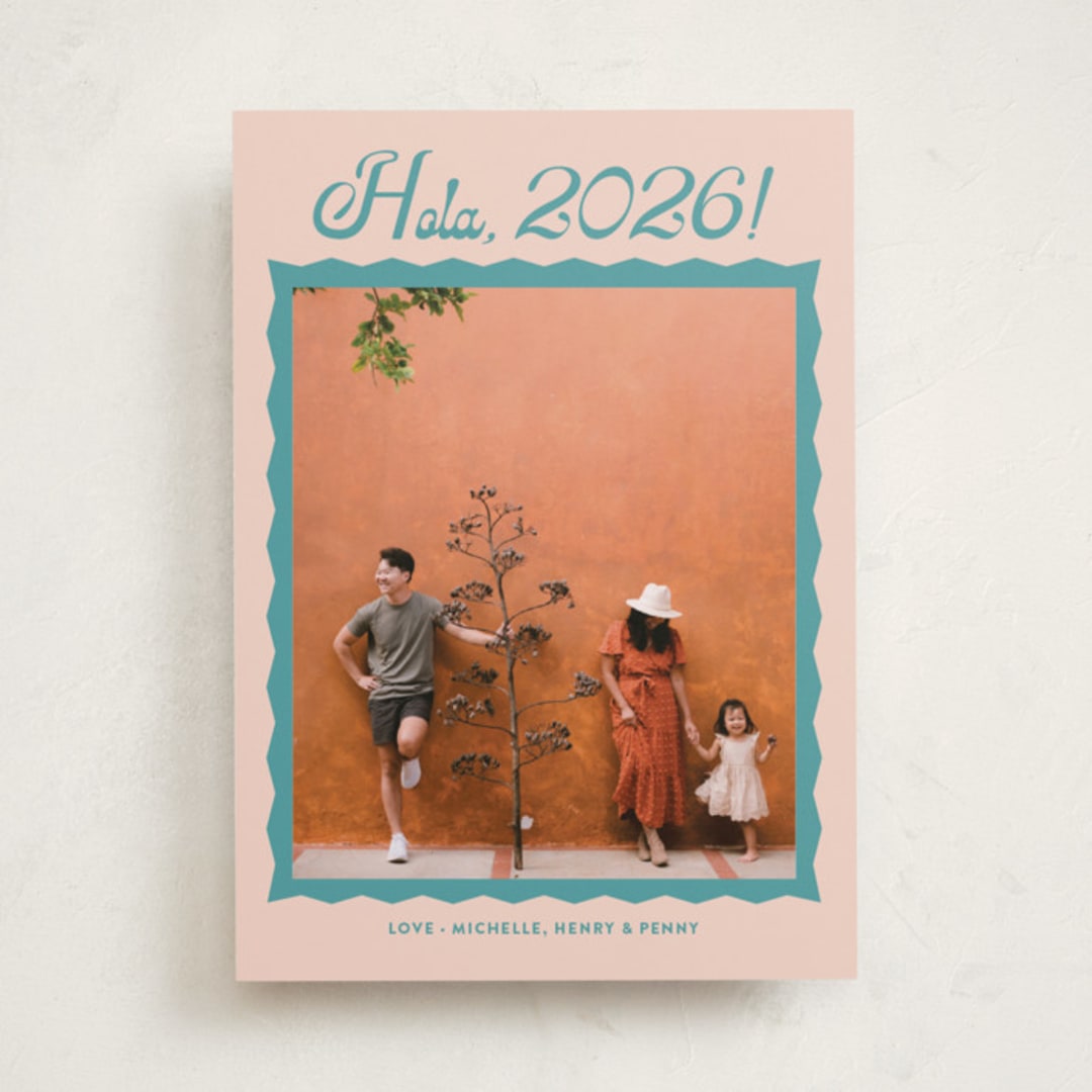 "Saltillo" - Holiday Cards in Deep Sea by Megan Davis - Front