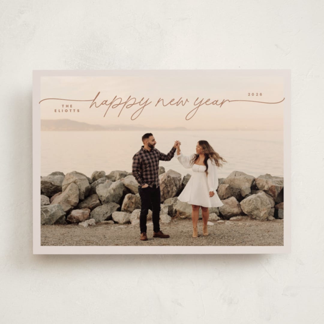 "Merry & Minimal" - Holiday Cards in Gingerbread by Design Lotus - Front