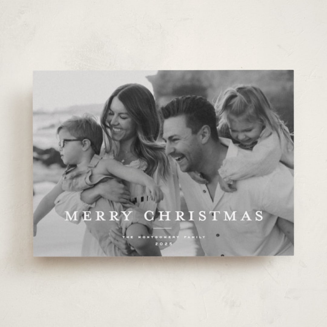 "Wonderful Christmas Time" - Holiday Cards in Snowflake by Wildfield Paper Co - Front