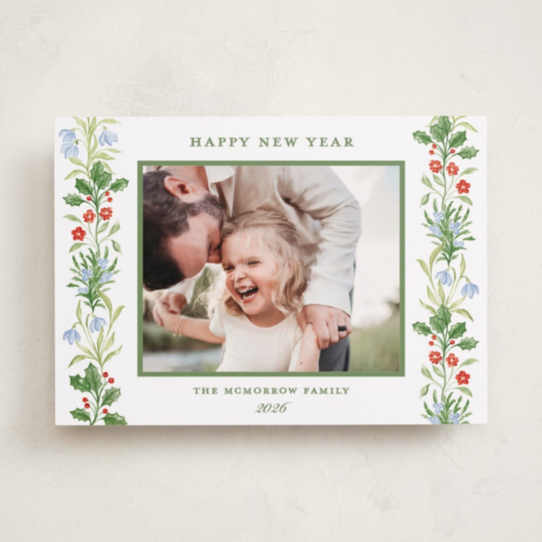 "Wintergarden" - Holiday Cards in Evergreen by Sarah Knight - Front