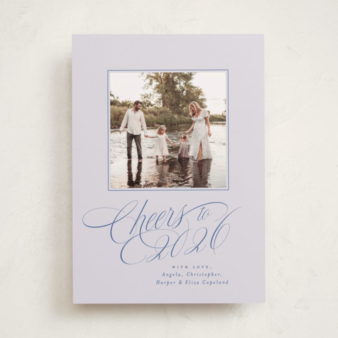 "Glide" - Holiday Cards in Frozen Pond by Everett Paper Goods - Front