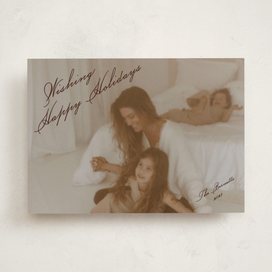 "Vintage Tilted" - Holiday Cards in Mulled Wine by Juliana Zimmermann - Front