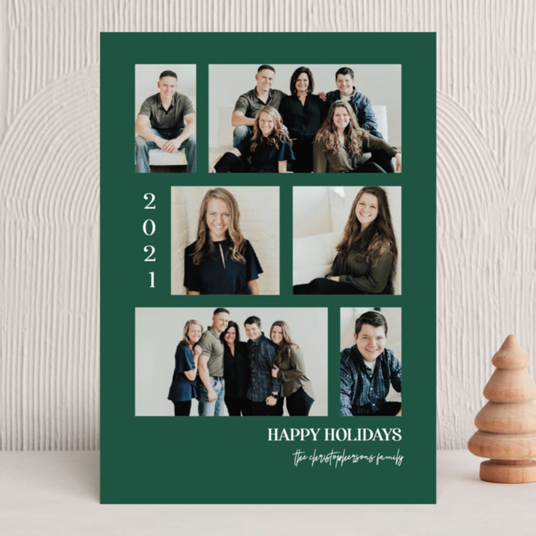 "Phone Pics" - Holiday Cards in Spruce by Claire - Front